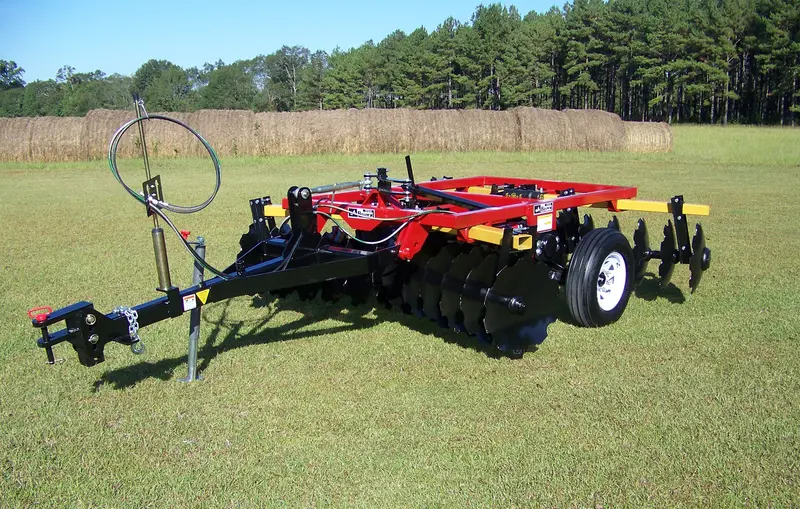 Brown Pull-Type Disc Harrow ( Heavy-Duty Agricultural Attachment ) | Model Bdhp Series | Cutting Widths 8'11" To 14'6" | Horsepower 85–130Hp | For Tractor 1