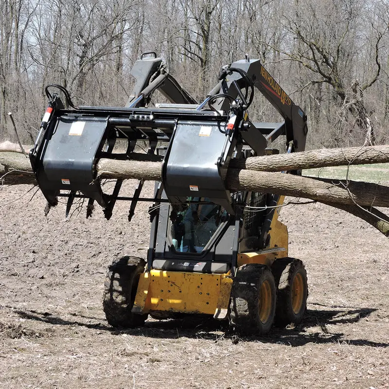 Brown Root Rake Grapple ( Extreme Duty ) | Model Brrgxss Series | Width 74",80" & 86" | Hydraulic Flow Range 20–35 Gpm | For Skid Steer 1