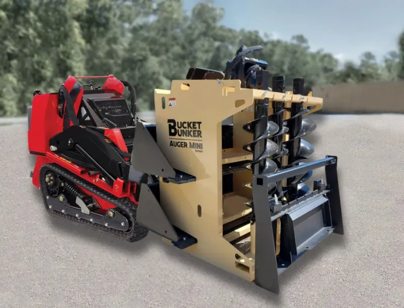 Bucket Bunker Auger Mini | Width 38" | Length 38" | 8–15 Gpm | 1-3 Ton | For Skid Steers & Mini Excavators 1