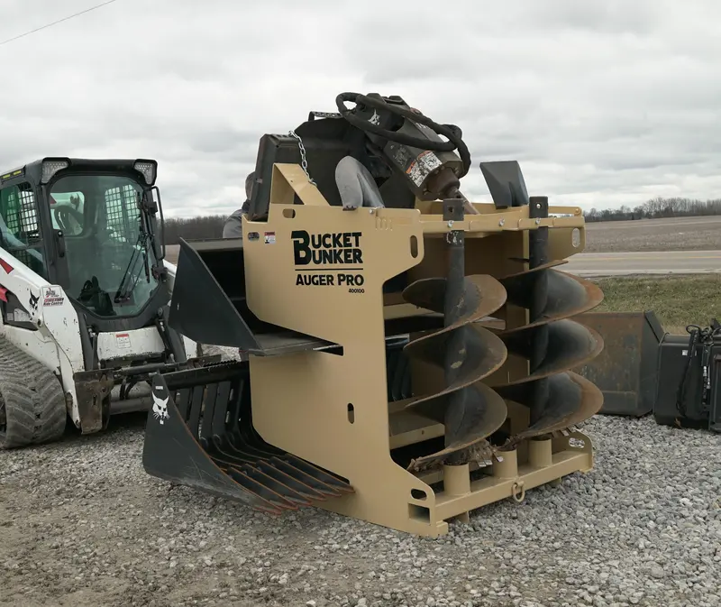 Bucket Bunker Auger Pro | Width 48" | Length 48" | 15-30 Gpm | For Skid Steers 1