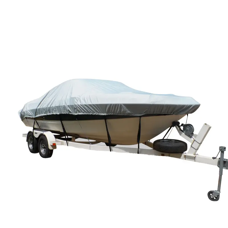 Carver Flex-Fit Pro Polyester Size 5 Boat Cover F/V-Hull Runabouts I/O Or O/B - Grey [79005] 1