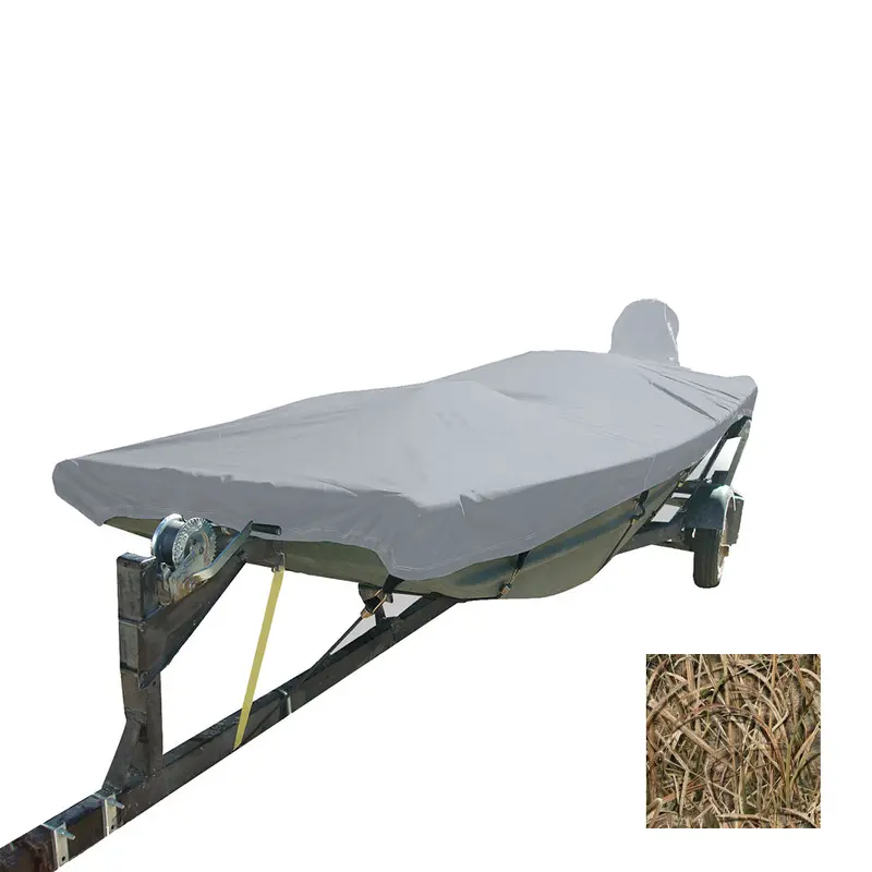 Carver Performance Poly-Guard Styled-To-Fit Boat Cover F/14.5 Open Jon Boats - Shadow Grass [74201C-Sg] 1