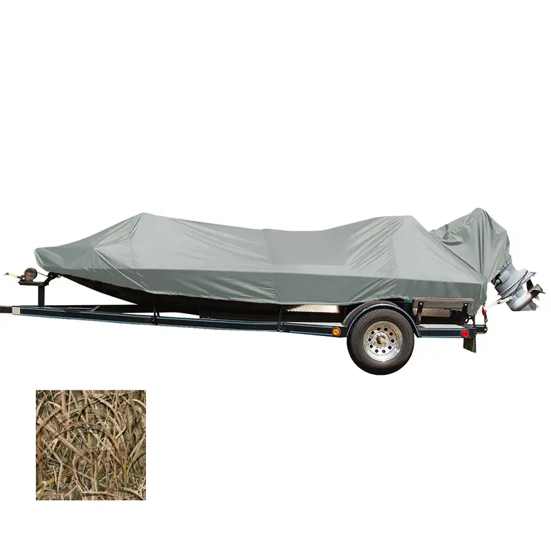 Carver Performance Poly-Guard Styled-To-Fit Boat Cover F/15.5 Jon Style Bass Boats - Shadow Grass [77815C-Sg] 1