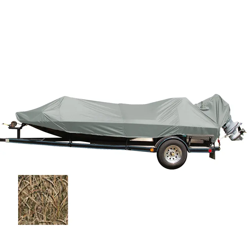 Carver Performance Poly-Guard Styled-To-Fit Boat Cover F/18.5 Jon Style Bass Boats - Shadow Grass [77818C-Sg] 1