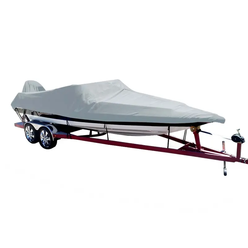 Carver Poly-Flex Ii Styled-To-Fit Boat Cover F/17.5 Ski Boats With Low Profile Windshield - Grey [74017F-10] 1