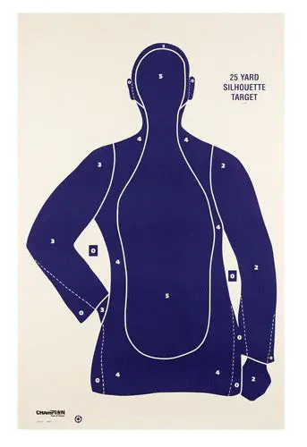 Champion Tgt Paper 22.5"X35" - B21-E Police Target 100Pk 1