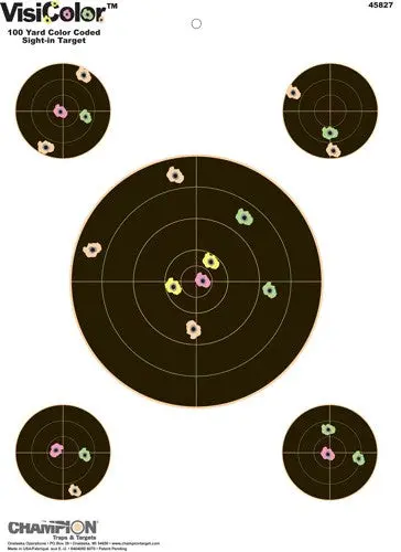 Champion Visicolor Target - Bullseye W/4 Xtra Bulls 10-Pk 1