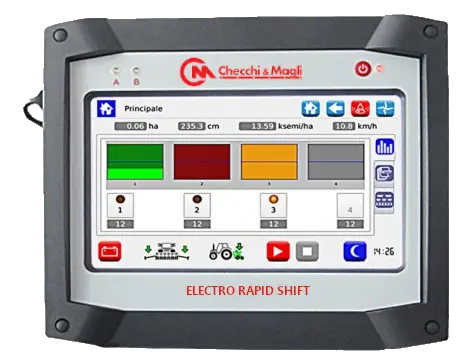 Checchi & Magli Electro Rapid Shift (Ers) | Inter-Plant Spacing 2” - 40” | Customizable Menu In 5 Languages | For Tractor 2