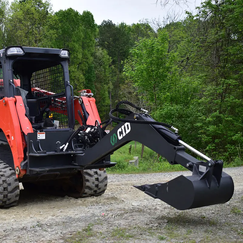 Cid X-Treme Swing Arm Backhoe Attachment | Bucket Width 8", 12", 16", 20" & 24" | 10–15 Gpm | For Skid Steers 1