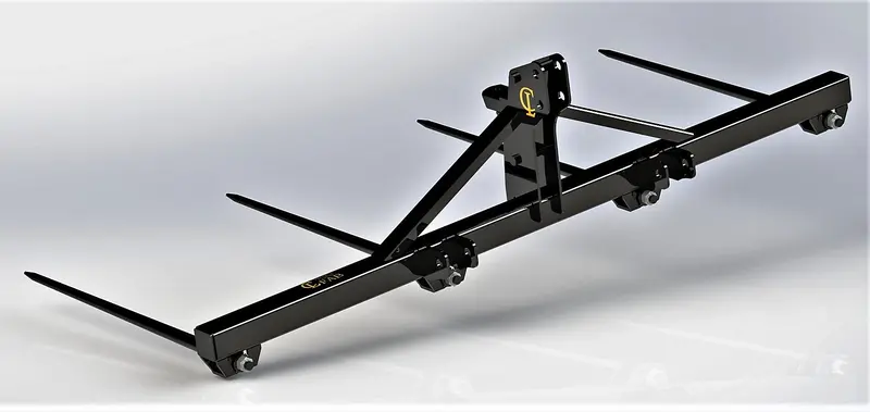 Cl Fabrication Bale Spears | Width 60" To 102" Inches | 2 To 4 Spikes | 3Pt,  Euro, Cat, Westendorf & John Deere Mounts | Horsepower 50 To 100+ Hp | For Loader 1