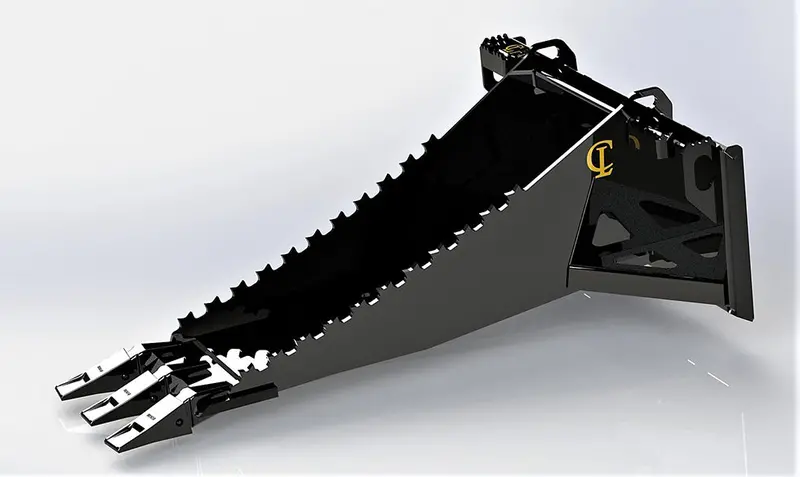 Cl Fabrication Stump Bucket | Width 65" Inches | Oil Flow Range 12 To 30 Gpm | For Skid Steers 1