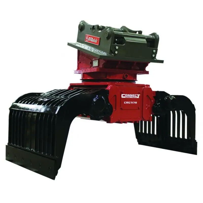 Connect Work Tools Rotating Excavator Grapple | Model Cg10 To Cg40 | Width 18.8" To 52.1" | 16 To 55 Gpm | 5 To 50 Ton | For Excavators 2