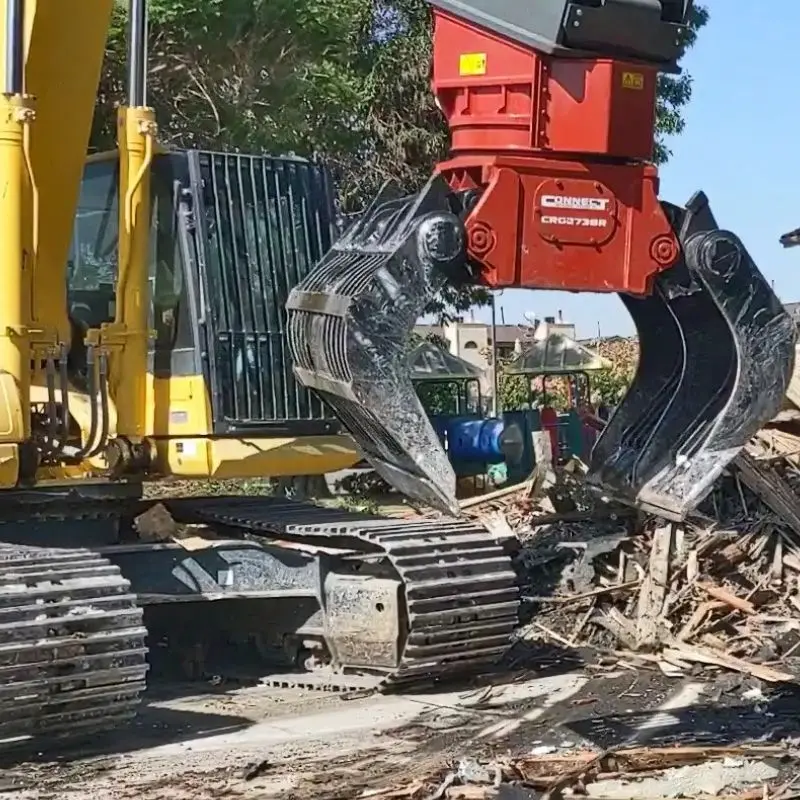 Connect Work Tools Rotating Grapple | Model Cg22 | Width 41.3" | Jaw Opening 48" | 19 To 30 Ton | For Excavators 1