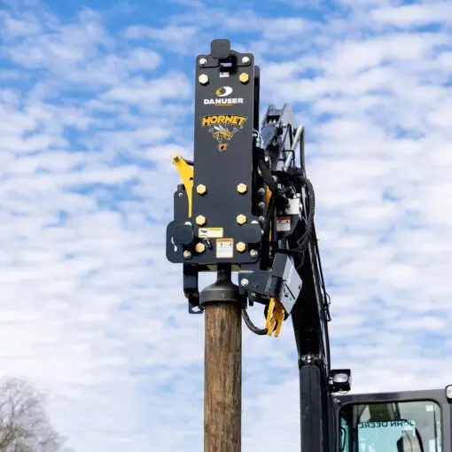 Danuser | Hornet  T8-Rr Post Driver Complete Kit | Width 45.75" | Oil Flow Rate 10–30 Gpm | For Skid Steers 1