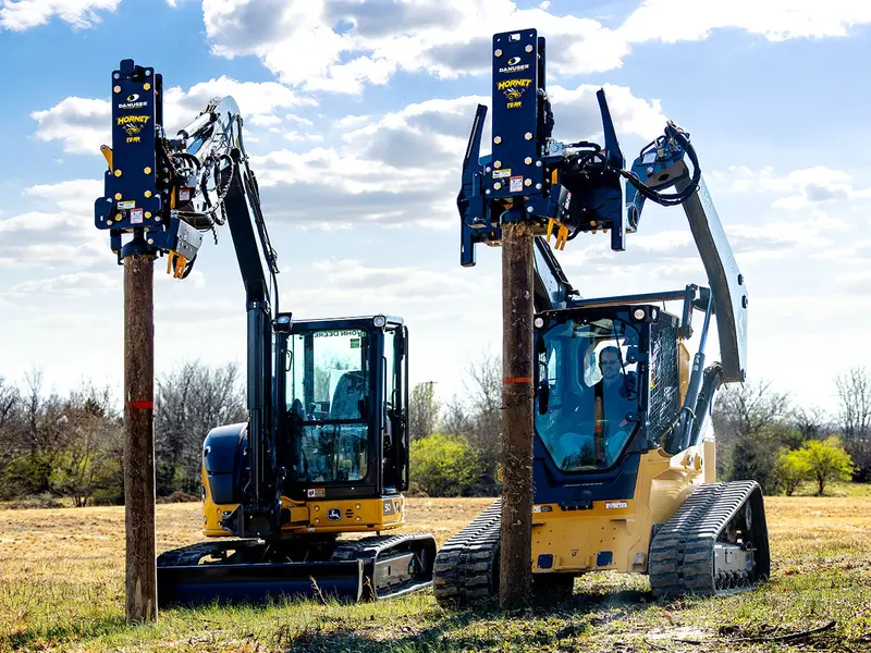 Danuser | Hornet  T8-Rr Post Driver Loaded (Grapple + Kit) | Width 45.75" | Oil Flow Rate 10–30 Gpm | For Skid Steers 1