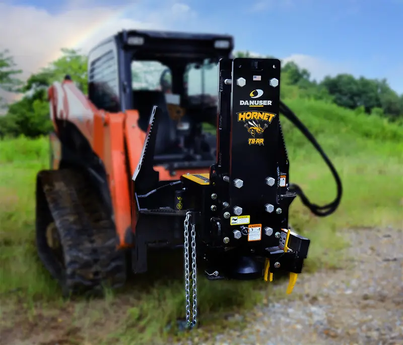 Danuser Hornet T8-Rr Post Driver With Grapple And Tilt | Diameter 8" | Oil Flow Rate 10–30 Gpm | For Skid Steers 1