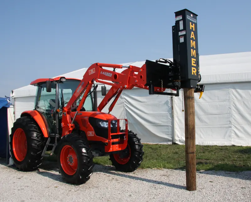 Danuser Hydraulic Post Driver | Model Lm40 | Length 40" | Width 25" | 75  Hp | Ssl Mount | For Tractors 1