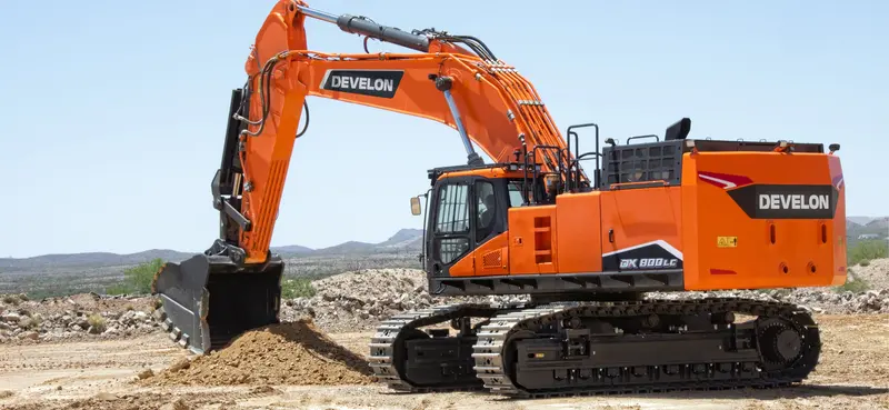 Develon | Crawler Excavator | Model Dx800lc-7 | Dig Depth 27' 5" | 539.1 Hp | 89.7 Tons | For Heavy-Duty Mining, Quarry, And Construction 1