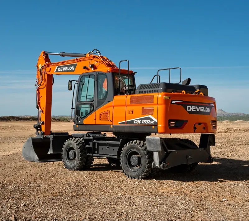 Develon | Wheel Excavator | Model Dx190w-7 | Dig Depth 18' 9" | 159.2 Hp | 23 Tons | For Urban Construction, Roadwork & Versatile Excavation 3