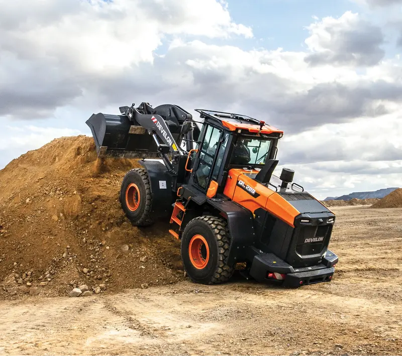 Develon | Wheel Loader | Dl280-7 | Width 8' 11.9" | Horsepower 189.1 Hp | For Heavy-Duty Construction, Recycling, & Material Handling 4