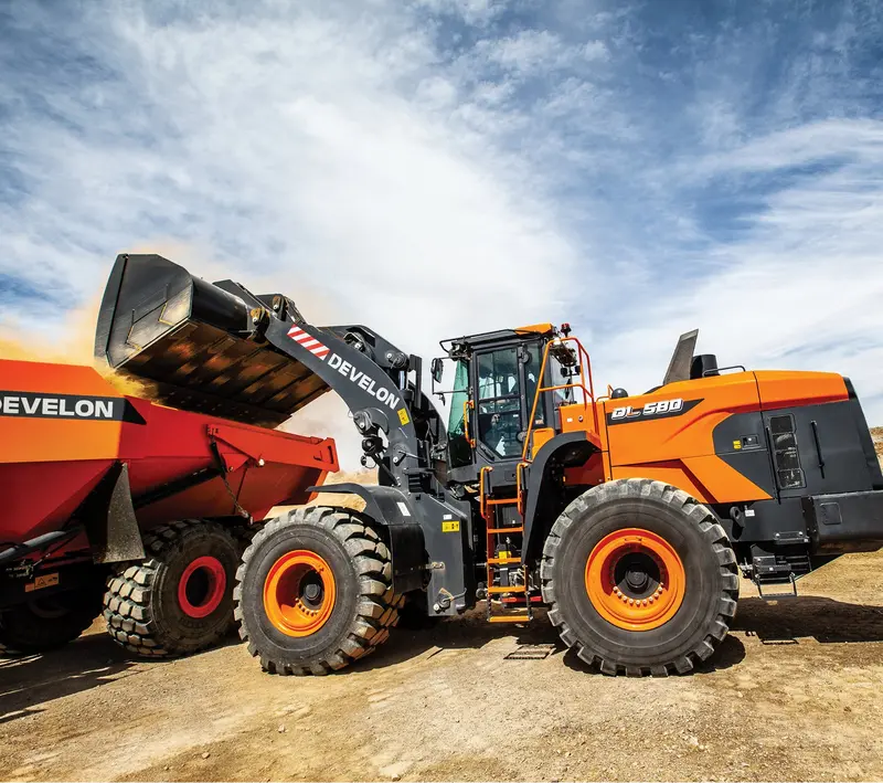 Develon | Wheel Loader | Model Dl580-7 | Width 11' 2.8" | Horsepower 394.3 Hp | For Mining, Heavy Construction & Aggregate Handling 5