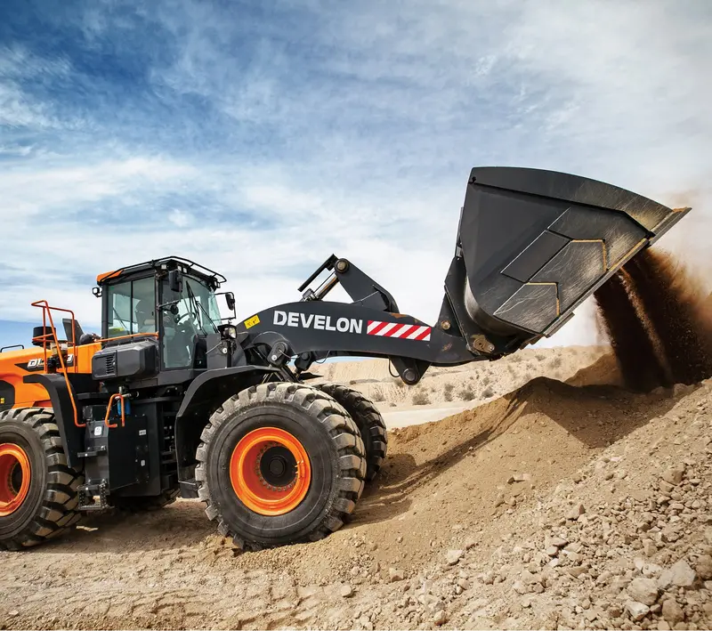 Develon | Wheel Loader | Model Dl580-7 | Width 11' 2.8" | Horsepower 394.3 Hp | For Mining, Heavy Construction & Aggregate Handling 6