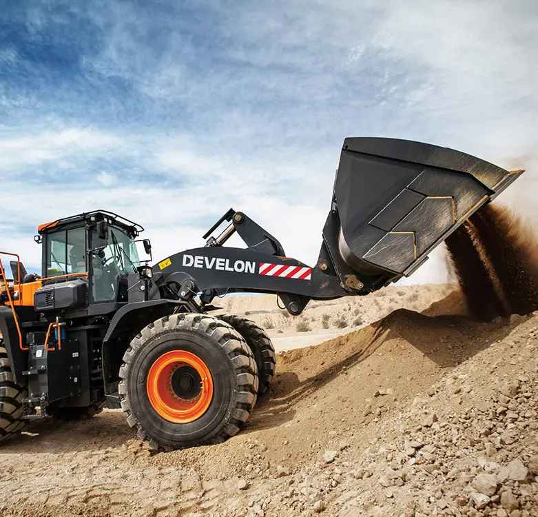 Develon | Wheel Loader | Model Dl580-7 | Width 11' 2.8" | Horsepower 394.3 Hp | For Mining, Heavy Construction & Aggregate Handling 9