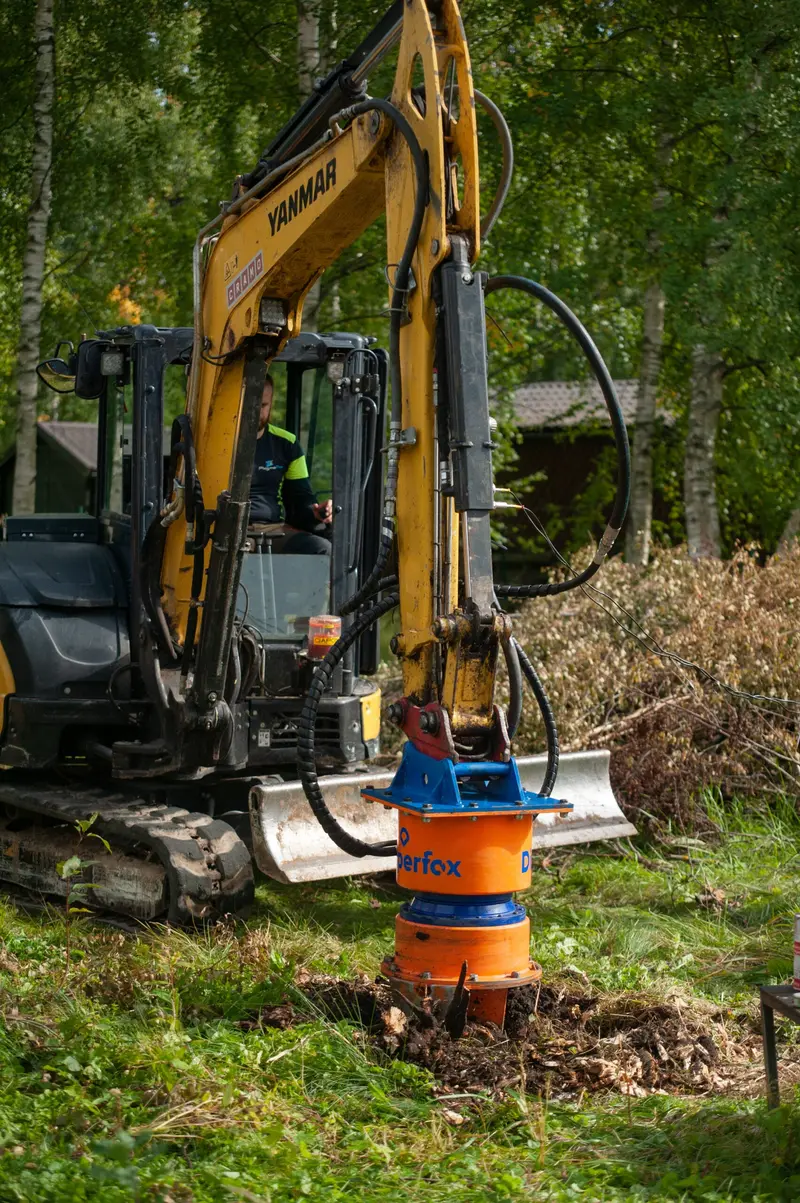 Dipperfox Stump Crushers | Stump Grinder Planner | Model Sc-600 | Cutting Diameter 23.62" | Machine Size 2-14 Ton | For Excavator/Backhoe Loader/Track Loader 1