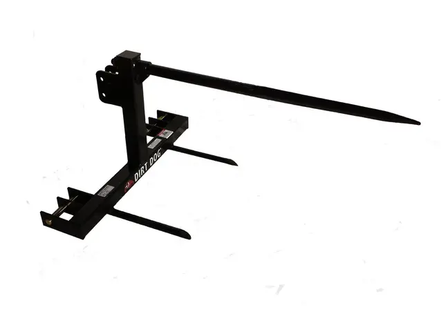 Dirt Dog 3-Pt Bale Spear Cat. 1 & 2 | Overall Width 39" | 25-45 Hp For Tractor 1