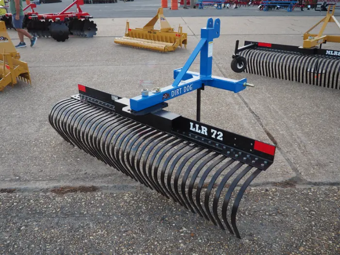 Dirt Dog Heavy-Duty Landscape Rake | Llr Series | Overall Width 60", 72" & 84" Inches | Horsepower 20-40 Hp For Tractor 1