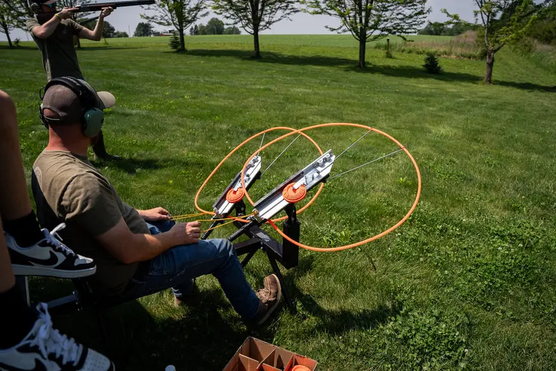 Do All Traps Double-Head Full Cock Trap Thrower | Model Dt500 | Launches Up To 4 Clay Targets | 3-Pivot Mount System | 80-Yard Range 1