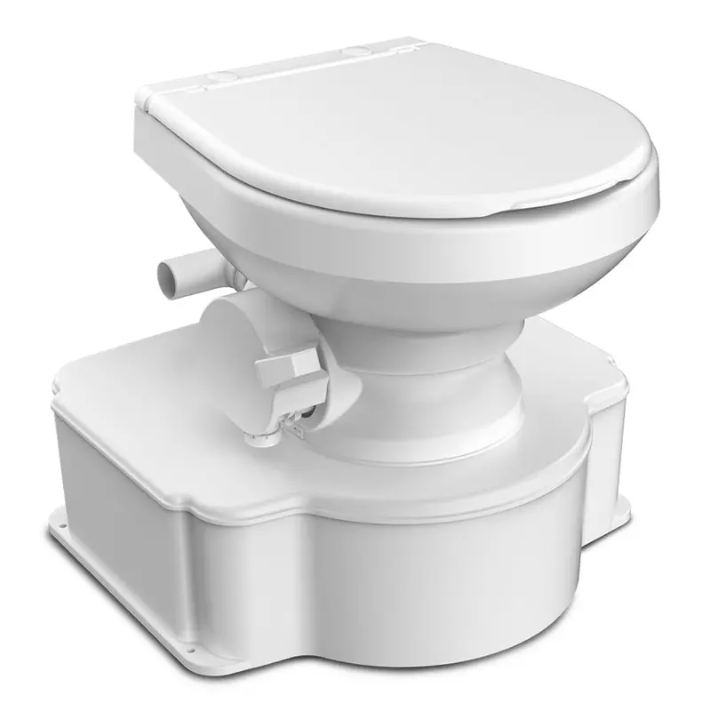Dometic White M65 Marine Gravity Toilet - Standard Seat Size W/Foot Pedal [312070001] 1