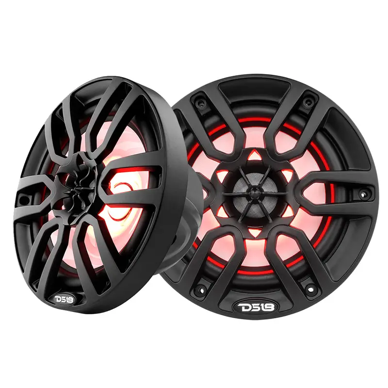 Ds18 Hydro 6.5" 2-Way Marine Speakers W/Rbg Led Lights 300W - Matte Black [Nxl-6Bk] 1