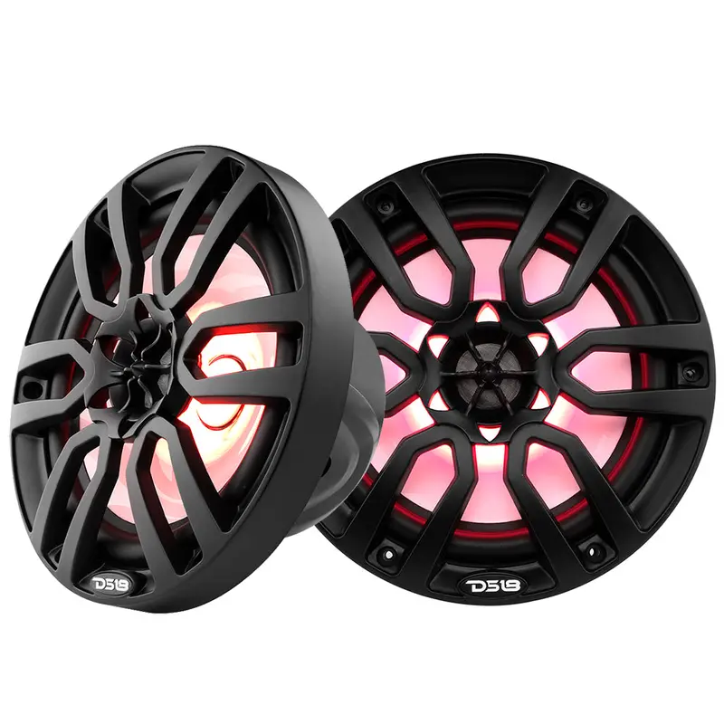 Ds18 Hydro 8" 2-Way Marine Speakers W/Rgb Led Lights 375W - Matte Black [Nxl-8Bk] 1