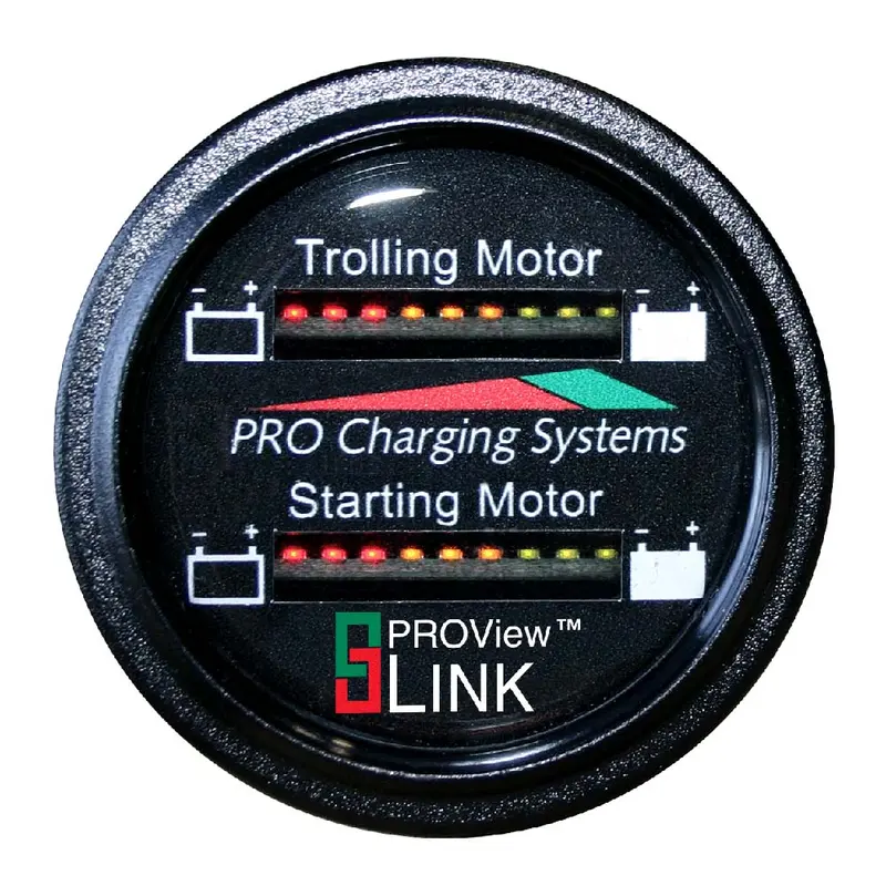 Dual Pro Battery Fuel Gauge - Marine Dual Read Battery Monitor - 12V/24V System - 15 Battery Cable [Bfgwom1524v/12V] 1