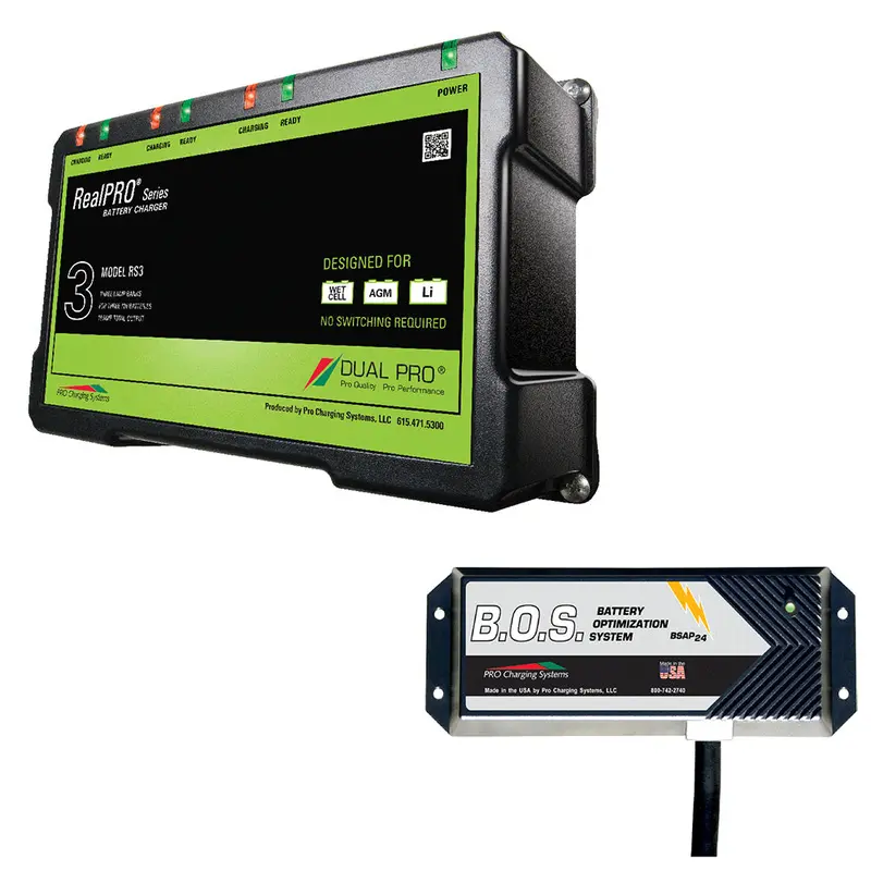 Dual Pro Rs3 3 Bank Battery Charger W/3 Bank B.O.S. [Rs3/Bos12v3] 1