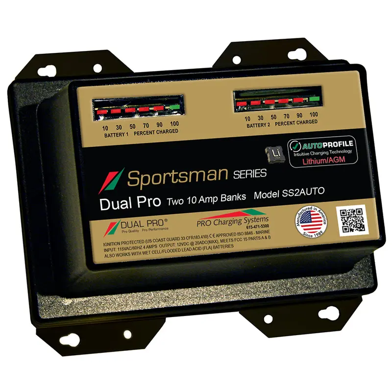 Dual Pro Ss2 Auto 20A - 2-Bank Lithium/Agm Battery Charger [Ss2auto] 1