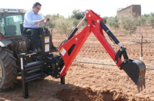 Ei Attachments Backhoe Tractor | Model Op03a | 3Pt Hitch | 9'3" Digging Depth | 45‑65 Hp | For Tractor 1