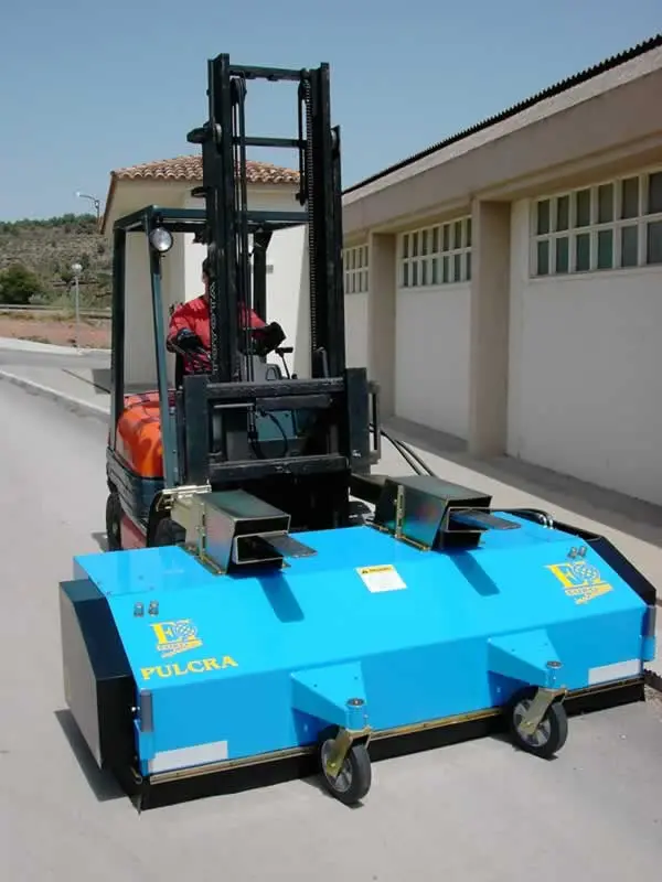 Ei Attachments Broom Bucket | 60"-98" Working Width| For Forklift 1