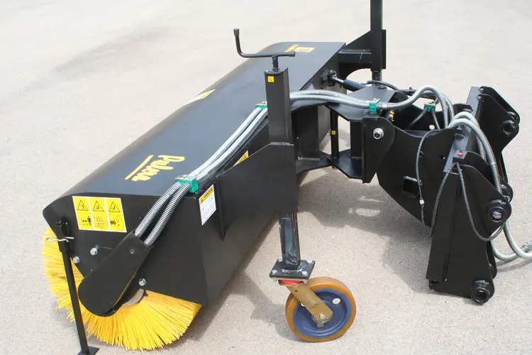 Ei Attachments Rotary Hydraulic Angle Skid Steer Broom | 78" & 85" Working Width | Hydraulic Flow Ssl 15-25 Gpm | For Skid Steer 2