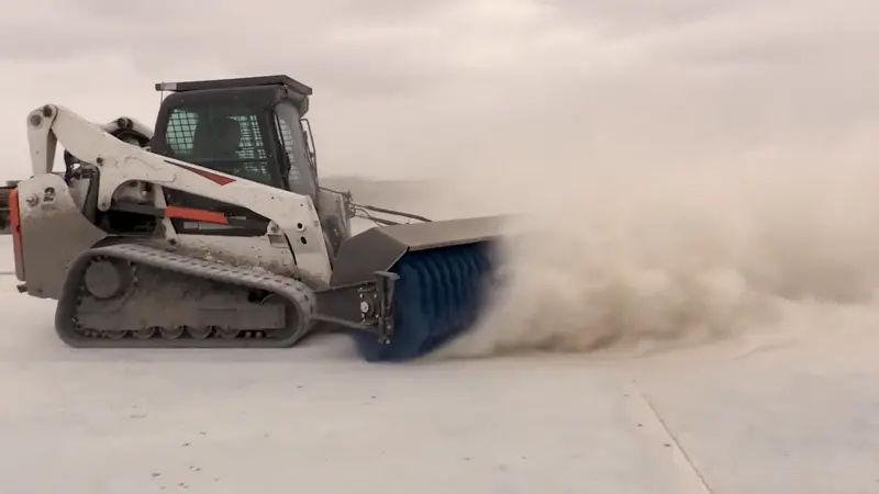 Erskine Heavy Duty Power Angle Broom | 72", 84" & 96" Width | Flow Range 13-24 Gpm | For Skid Steer 1