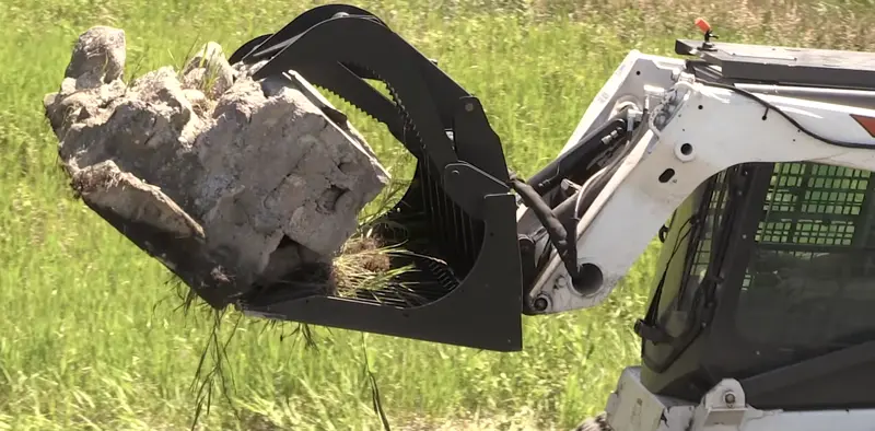 Erskine Industrial Skeleton Heavy Duty Grapple Rock Bucket | Bucket Width 72" & 84" Inches | Bucket Depth 35" Inches | For Skid Steer 1