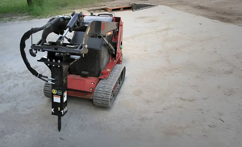 Erskine Mini Hydraulic Breaker | 8 Kw & 12 Kw Input Power | 4-9 Gpm & 8-13 Gpm Oil Flow Range | For Mini Skid Steer 1