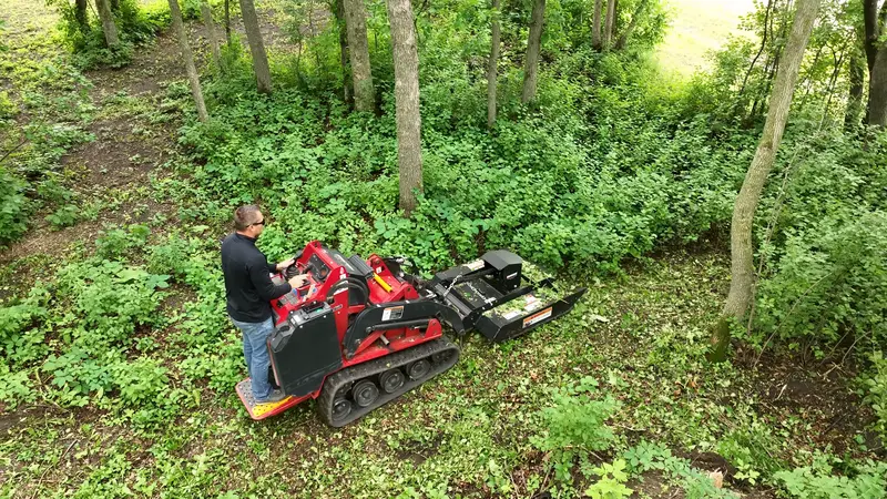 Erskine Mini Rotary Brush Mower | Overall Width 48" & 56" Inches | Deck Length 62" & 70" Inches | For Mini Skid Steer 1