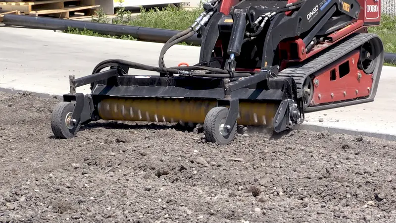 Erskine Mini Soil Conditioner | Working Width 48” & 60” Inches | Rated Flow 9-15 Gpm | For Mini Skid Steer 1