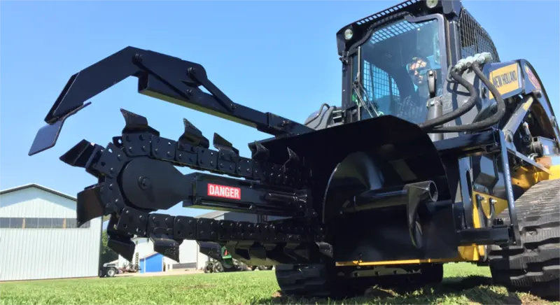 Erskine Tx-350 Heavy Duty Trencher | Trench Width 12" Inches | Hydraulic Flow Rate 30-45 Gpm | For Skid Steer 1