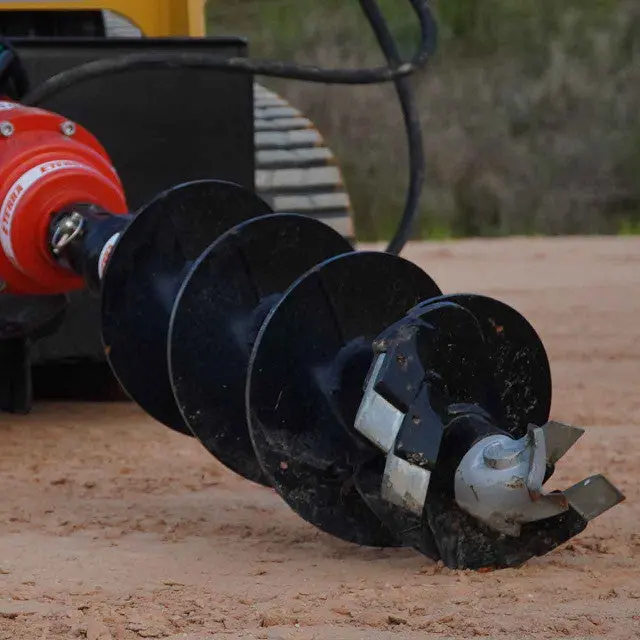 Eterra Attachments Auger Bits/Accessories | 4"–36" Width | 48" Length | Rated Up To 4,500 Ft-Lbs | 2” Hex Drive | For Skid Steers, Mini Skid Steers & Excavators 1