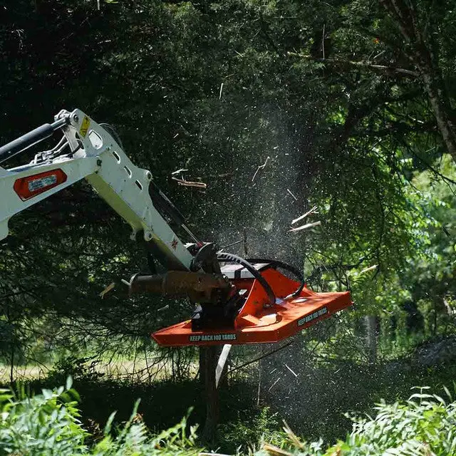 Eterra Attachments Rotary Clearing Mower | Cyclone 48" | Range 12-45 Gpm | For 4 To 15 Tons Excavators 1