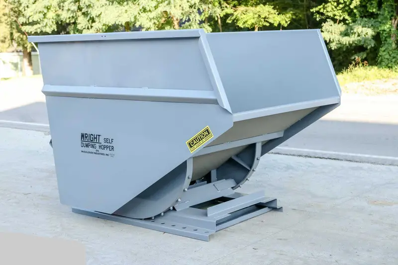 Express Steel 3 Yard Wright Self-Dumping Hopper | Width 70.5" | 3" Fork Pockets | 15–20 Gpm | For Forklifts & Skid Steers 3