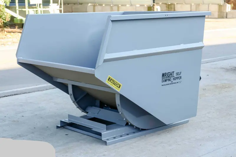 Express Steel 3 Yard Wright Self-Dumping Hopper | Width 70.5" | 3" Fork Pockets | 15–20 Gpm | For Forklifts & Skid Steers 7
